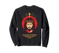 Yo Soy La Luz del Mundo Juan 8:12 Jesús Versículo Bíblico Arte Sudadera