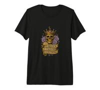 Yo Soy la Reina de follar Todo Skull Floral Rock Roll Camiseta Premium