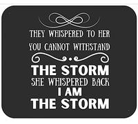 Yo Soy La Tormenta, Susurró Ella. Alfombrilla De Escritorio Portátil Alfombrilla De Ratón Bordes Cosidos Mousepad para Pc Ordenador Gaming 25X30Cm