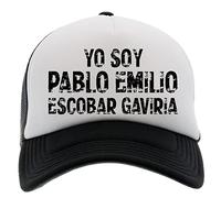 Yo Soy Pablo Emilio Escobar Gaviria Full Name Gorra de Beisbol Sombrero Unisex Hombres Mujeres Frente de Espuma Espalda de Malla Negro Baseball Cap