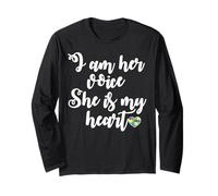 YO Soy SU Voz Ella ES MI CORAZÓN Meme Autismo Conciencia Mamá Manga Larga