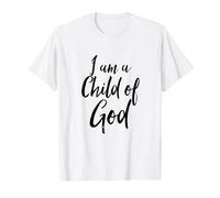 Yo Soy un Hijo de Dios Jesús Cita de Salvación Cristiana Camiseta gráfica económica, Hombre, Blanco, XL