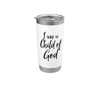 Yo Soy un Hijo de Dios Jesús Cita de Salvación Cristiana Vaso térmico de acero inoxidable de doble pared