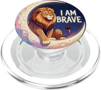 YO Soy Valiente Luna Leon Bravery Presente PopSockets PopGrip para MagSafe