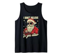 Yo tampoco creo en ti, gafas de sol geniales de Santa Claus Camiseta sin Mangas