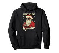 Yo tampoco creo en ti, gafas de sol geniales de Santa Claus Sudadera con Capucha