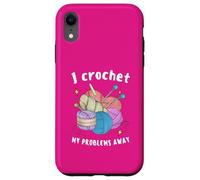 Yo tejo mis problemas a ganchillo, ganchilla, tejedora Lady Crochet Carcasa para iPhone XR