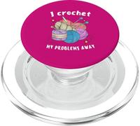 Yo tejo mis problemas a ganchillo, ganchilla, tejedora Lady Crochet PopSockets PopGrip para MagSafe