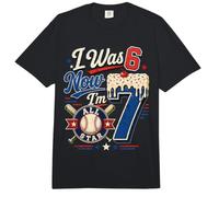 Yo tenía 6 años Ahora Tengo 7 años 7 cumpleaños niños Ice Cream Drip Baseball Comfort Colors Adult Heavyweight T-Shirt