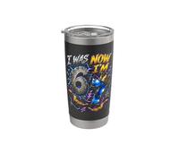 Yo tenía 6 años Ahora tengo 7 Seis Siete Cool 7 Cumpleaños Vaso térmico de acero inoxidable de doble pared
