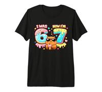 Yo tenía Seis Ahora Tengo Siete 6 7 Capibara 67 Meme 7th Bday Kids Camiseta Premium