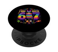 Yo tenía Seis Ahora Tengo Siete 6 7 Llama 67 Meme 7 cumpleaños PopSockets PopGrip Adhesivo