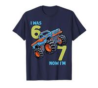 Yo tenía Seis Ahora Tengo Siete Monster Truck 67 Meme 7 cumpleaños Camiseta
