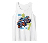 Yo tenía Seis Ahora Tengo Siete Monster Truck 67 Meme 7 cumpleaños Camiseta sin Mangas
