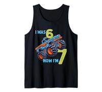 Yo tenía Seis Ahora Tengo Siete Monster Truck 67 Meme 7 cumpleaños Camiseta sin Mangas