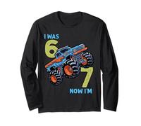 Yo tenía Seis Ahora Tengo Siete Monster Truck 67 Meme 7 cumpleaños Manga Larga