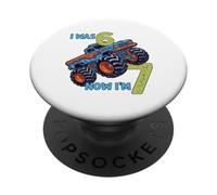 Yo tenía Seis Ahora Tengo Siete Monster Truck 67 Meme 7 cumpleaños PopSockets PopGrip Adhesivo