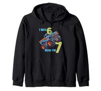 Yo tenía Seis Ahora Tengo Siete Monster Truck 67 Meme 7 cumpleaños Sudadera con Capucha
