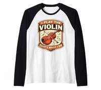 Yo toco el violín eso es lo Que Hago Profesor Violinista Vintage Camiseta Manga Raglan