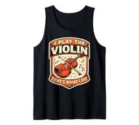 Yo toco el violín eso es lo Que Hago Profesor Violinista Vintage Camiseta sin Mangas
