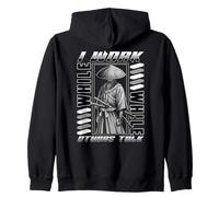 Yo Trabajo Mientras Otros Hablan Samurai Silent Grind Samurai Cita Sudadera con Capucha