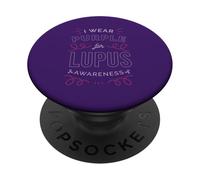 YO Uso Morado para Lupus Conciencia SLE Meme PopSockets PopGrip Adhesivo