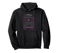 YO Uso Morado para Lupus Conciencia SLE Meme Sudadera con Capucha
