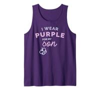 Yo Uso púrpura para mi Hijo Fibrosis quística Guerrero Caminata Meme Camiseta sin Mangas