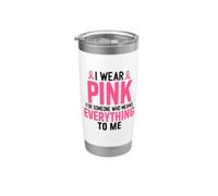 Yo uso rosa para alguien que significa todo cinta atrevida Vaso térmico de acero inoxidable de doble pared