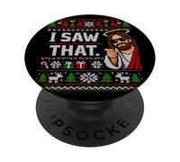 Yo Vi Ese Divertido suéter Feo de Navidad Jesús I Saw That PopSockets PopGrip Adhesivo