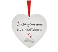Yo, Vivías Al Lado | Lindo Recuerdo En Forma De Corazón | Deseaba que Vivieras Al Lado Del Ornamento | Historia De Amor Junto A La Decoración | Adorno De Navidad De Amistad Para Un Amigo Y Vecino