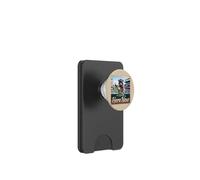 Yo Vivo aquí Ahora Mapache Bebiendo café béisbol PopSockets PopWallet para MagSafe