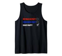 Yo Voto Rave Party | Funny House Music Camiseta sin Mangas