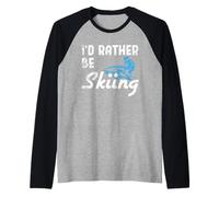 Yo voy a esquiar Jet Ski Camiseta Manga Raglan