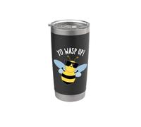 Yo Wasp Up Funny Bug Juego de palabras Vaso térmico de acero inoxidable de doble pared