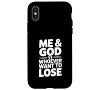 Yo y Dios vs Quien Quiere Perder Motivacional Carcasa para iPhone X/XS
