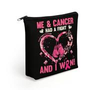 Yo y el cáncer tuvimos una Batalla y gané. Neceser de Maquillaje para Mujeres, Neceser de Viaje, Bolsa de Aseo, Bolsas de Almacenamiento para el baño.