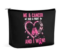 Yo y el cáncer tuvimos una Batalla y gané. Neceser de Maquillaje para Mujeres, Neceser de Viaje, Bolsa de Aseo, Bolsas de Almacenamiento para el baño.