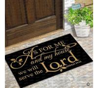 Yo Y Mi Casa Serviremos Al Señor Alfombra Baño Cómoda Felpudos Suave Alfombrilla De Baño para Interior Puerta Hogar 40X60 Cm