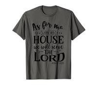Yo y mi casa sirven al Señor - Verso de la Biblia Christian Faith Camiseta