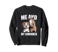 Yo y mi compañero de Trabajo Perro y Caballo Humor Sudadera