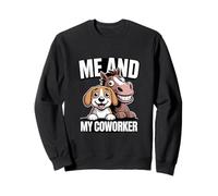 Yo y mi compañero de Trabajo Perro y Caballo Humor Sudadera
