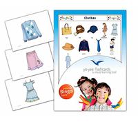 Yo-Yee Flashcards Tarjetas con imágenes del Ropa con Juego de Bingo Adaptado a Ellas; para el fomento del lenguaje Oral en guarderías, colegios y para logopedia