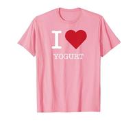 Yo Yogur Corazón, Amo el Yogur Camiseta, Hombre, Rosado, 3XL