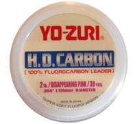 Yo-Zuri H.D. Fluorocarbon - Línea líder de 30 Yardas, Rosa, 6 Libras