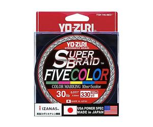 Yo-zuri Superbraid™ Fivecolor 300 M - Cuerda Trenzada Fuerte de 0,280 mm