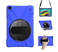 Yoagoal Funda para Galaxy Tab S5E, Multifuncional Carcasa con 360 Rotación Kickstand, Correa de Bandolera y Mano Híbrido Shockproof Cover para Samsung Galaxy Tab S5E 10.5 T720 T725, Azul
