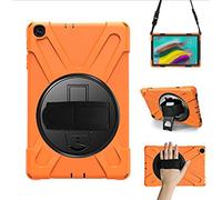 Yoagoal Funda para Galaxy Tab S5E, Multifuncional Carcasa con 360 Rotación Kickstand, Correa de Bandolera y Mano Híbrido Shockproof Cover para Samsung Galaxy Tab S5E 10.5 T720 T725, Naranja