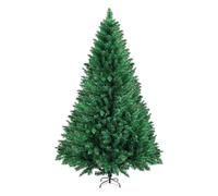 yoakaiax Árbol de Navidad artificial con patas de metal sólido, árbol de Navidad artificial para el hogar, oficina, decoración de fiestas, árbol de Navidad pequeño, verde, abeto canadiense de 10 pies