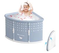 yoakaiax Bañera plegable portátil en forma de abanico para adultos y niños, bañera plegable para adultos, bañeras independientes, bañera de remojo para cabina de ducha, bañera plegable para baño
